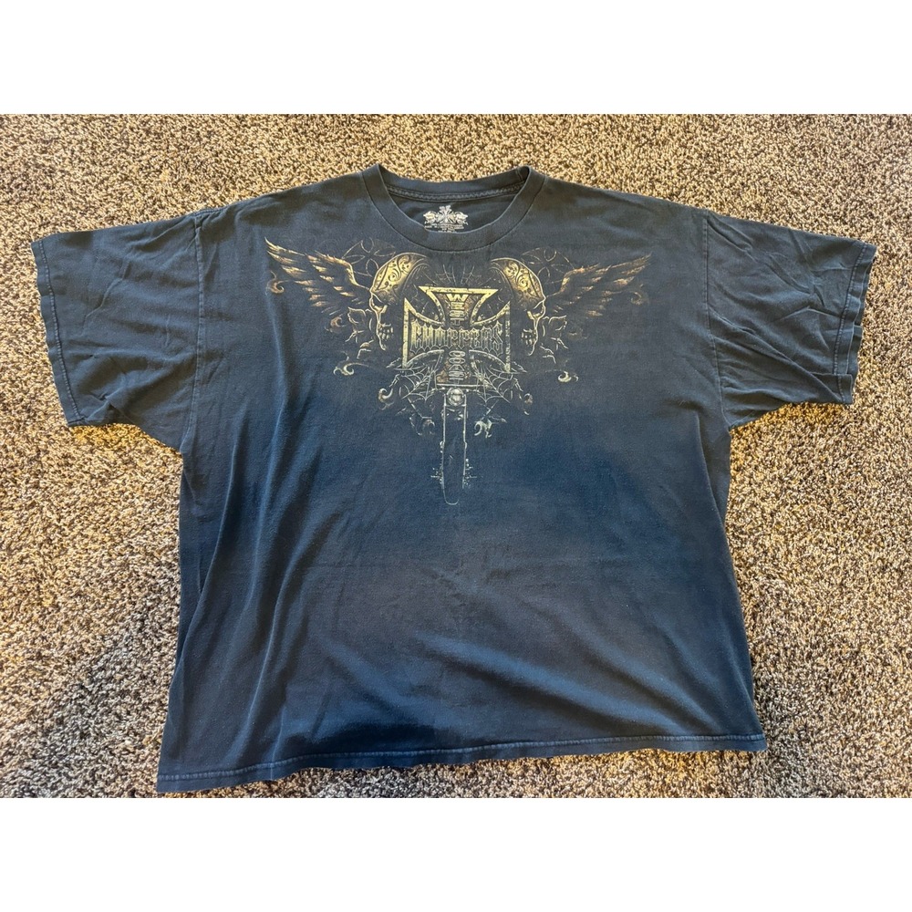 Vintage Y2K West Coast Choppers T Shirt 3XL Fits 2XL Jesse James Biker Grunge